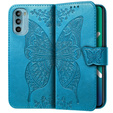 Откидной чехол для Motorola Moto G52 / G82 5G, Butterfly, синий