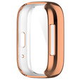 Чехол 2 в 1 с защитой экрана для Xiaomi Redmi Watch 3 Lite / Watch 3 Active,  розовый rose gold