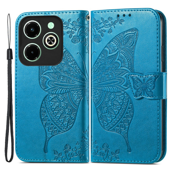 Чохол-книжка для Infinix Hot 40i, Butterfly, м'яти