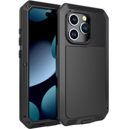 Чохол для iPhone 15 Pro, броньований, з інтегрованим склом, чорний