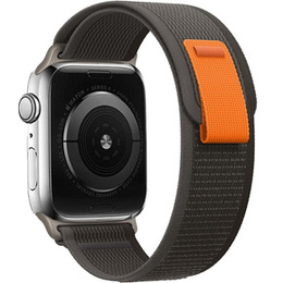Нейлоновый ремешок до Apple Watch 1/2/3/4/5/6/7/8/SE/ULTRA 42/44/45/49mm, Grey / Orange