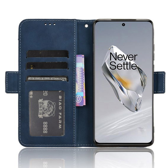 Откидной чехол для OnePlus 12 5G, Card Slot, синий