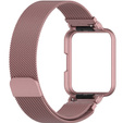 Металический браслет с чехлом для часов Xiaomi Redmi Watch 2 Lite, Rose Pink