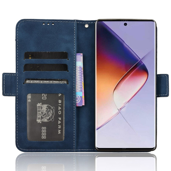 Футляр з клапаном для Infinix Note 40 Pro Plus, Card Slot, темно-синій