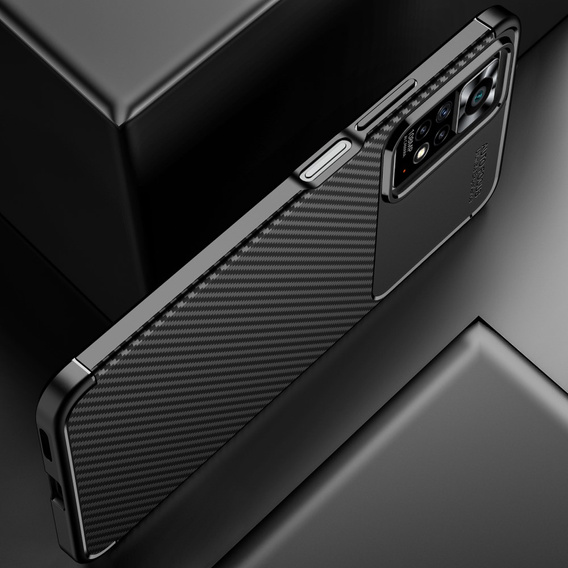 Чехол до Xiaomi Redmi Note 11 Pro 4G / 5G, Carbon Gel, чёрный