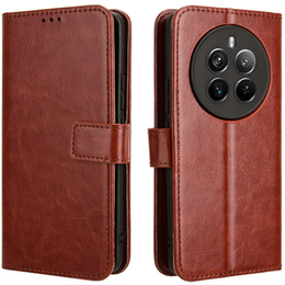 Футляр з клапаном для Realme 12 Pro 5G / 12 Pro+ 5G, Crazy Horse Wallet, коричневий