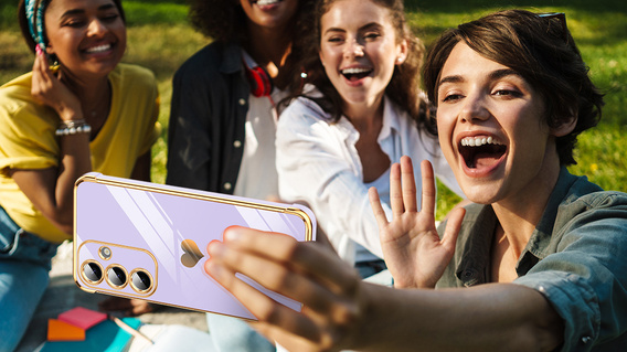 Чoхол до Samsung Galaxy S25 FE, Electro heart, фіолетовий