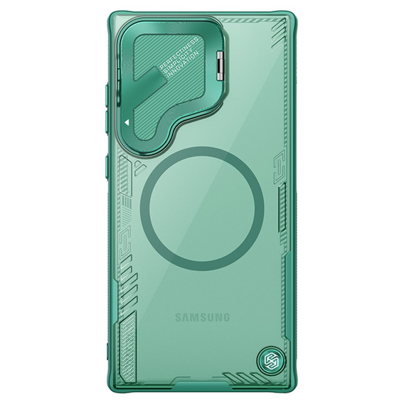 Чохол для Samsung Galaxy S24 Ultra, броньований Nillkin, Icelade Prop, для Magsafe, зелений