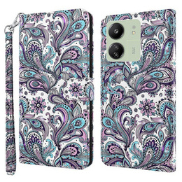 Откидной чехол для Xiaomi Redmi 13C / Poco C65, Wallet, Flowers