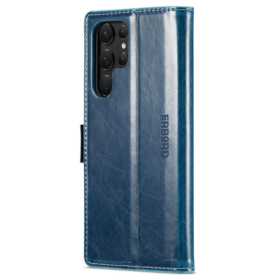 Чохол-книжка для Samsung Galaxy S23 Ultra, ERBORD Waxy Wallet, м'яти