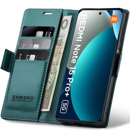 Чохол з клапаном ERBORD Glossy Litchi для Xiaomi Redmi Note 15 Pro Plus 5G / Poco M8 Pro 5G