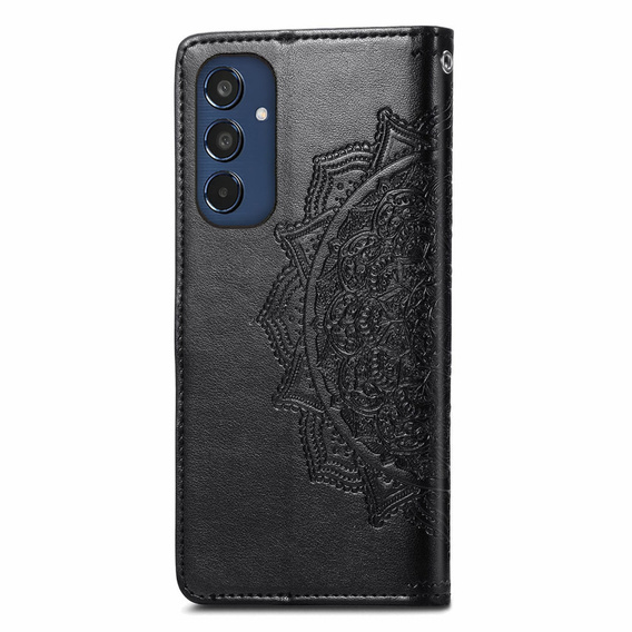 Откидной чехол для Samsung Galaxy M35, Mandala, чёрный