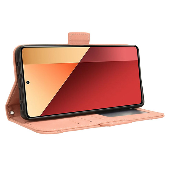 Откидной чехол для Xiaomi Redmi Note 13 Pro 4G / Xiaomi Redmi Note 14S / Xiaomi Poco M6 Pro 4G, Card Slot, розовый