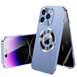 Чехол для iPhone 12 Pro Max, Dual Glass, для Magsafe, синий