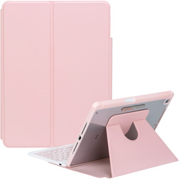Чехол клавиатура для iPad 11" 2025 A16 (11 gen.) / iPad 10.9" 2022 (10 gen.), Rotary 360° Leather, розовый rose gold
