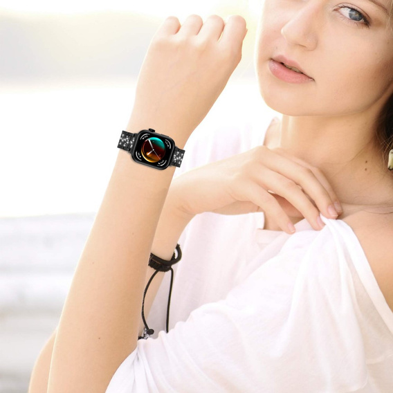 Бриллиантовый браслет для Xiaomi Smart Band 8 Pro, черный