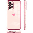 Чехол до Samsung Galaxy A52/A52S, Electro heart, розовый rose gold