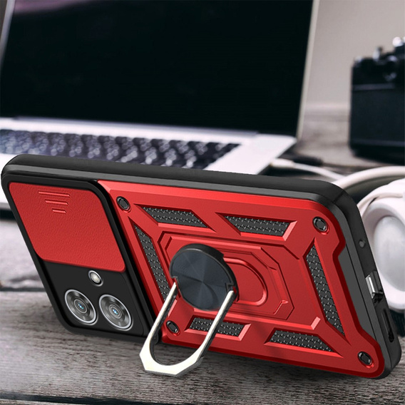 Чехол NOX Camera Slide Motorola Edge 40 Neo, CamShield Slide, красный