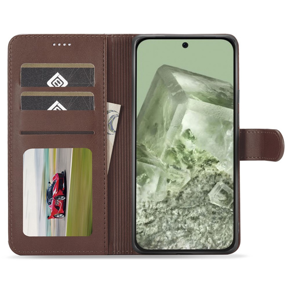 Откидной чехол для Google Pixel 8A, LC.IMEEKE, коричневый