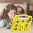 Детский чехол для iPad 10.9 2022 10 Gen, Cute Patterns, с подставкой, жёлтый
