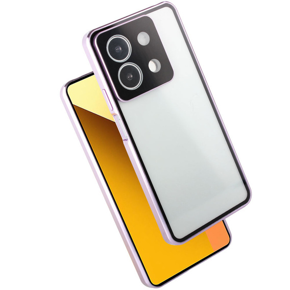 Чехол для Xiaomi Redmi Note 13 5G, Magnetic Dual Glass, фиолетовый