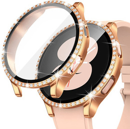 2в1 чохол та захисне скло для годинника Samsung Galaxy Watch 4 40mm, Pink