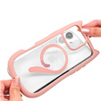 Чохол для iPhone 11, для MagSafe, Cute Cat, рожевий + захисне скло