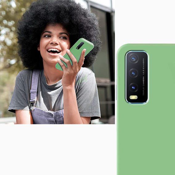 Чехол до Vivo Y20S / Y11S, Silicone Lite, мятный