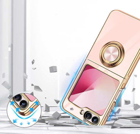 Чехол до Samsung Galaxy Z Flip7 FE / Z Flip6, Electro Ring, розовый