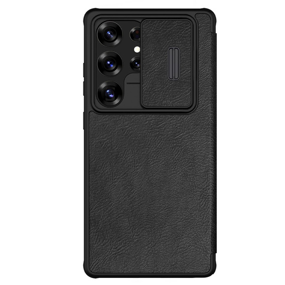 NILLKIN флип-кейс для Samsung Galaxy S25 Ultra, CamShield Qin Pro, кожа, чёрный