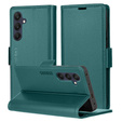 Чехол для Samsung Galaxy S24 FE, ERBORD Glossy Litchi, кошелек с клапаном, зелёный
