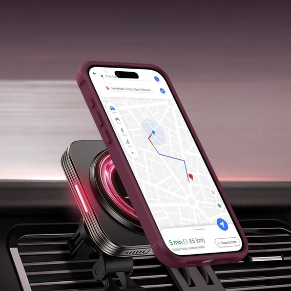 Магнітний чохол Magsafe для iPhone 15 Pro Max, бордовий