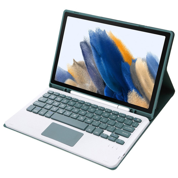 Чохол + клавіатура Samsung Galaxy Tab A8 10.5 X200 / X205, Touchpad, темно-зелений
