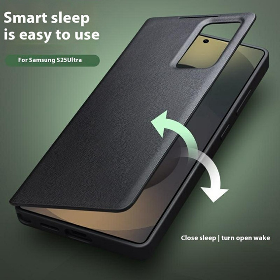 Кожаный чехол с клапаном QIALINO для Samsung Galaxy S25 Ultra