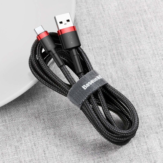 BASEUS Cafule кабель Type-C 3A 1M - Black/Red