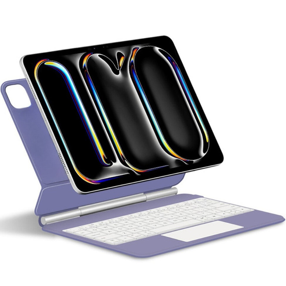 Чехол-клавиатура для iPad Pro 11" 2024, Magnetic Keyboard Touchpad, фиолетовый