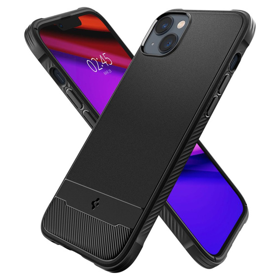 Чoхол Spigen до iPhone 14, Rugged Armor MagSafe, чорний
