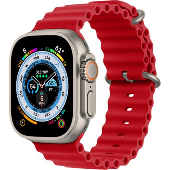 Силиконовый ремешок Apple Watch 1/2/3/4/5/6/7/8/SE 38/40/41/mm, Red