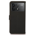 Чохол KHAZNEH RFID для Xiaomi Poco F6 Pro, Litchi Texture, чорний