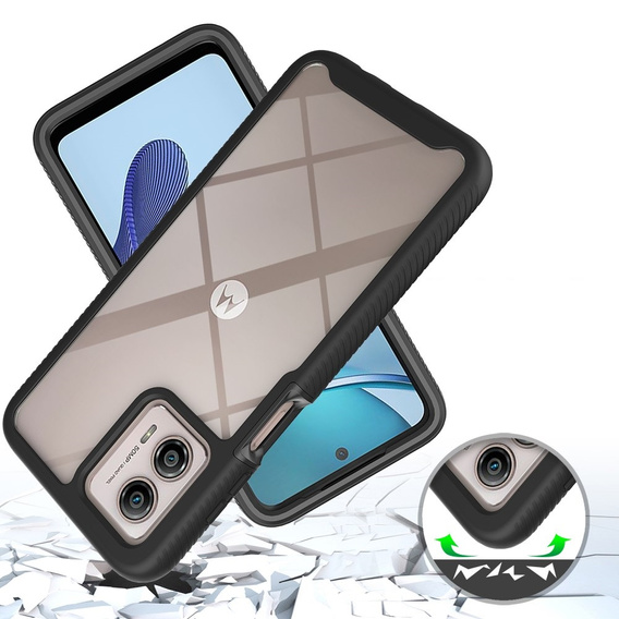 Чoхол Shockproof до Motorola Moto G53 5G, із захисним екраном, чорний