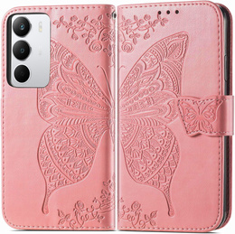 Чохол-книжка для Realme C71, Butterfly, рожевий rose gold