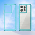 Чехол до Motorola Edge 50 Pro, Fusion Hybrid, прозрачный / синий