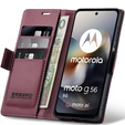 ERBORD Глянцевий гаманець Litchi з клапаном для Motorola Moto G56 5G