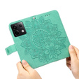 Откидной чехол для Xiaomi Redmi Note 13 Pro 5G, Mandala, зелёный