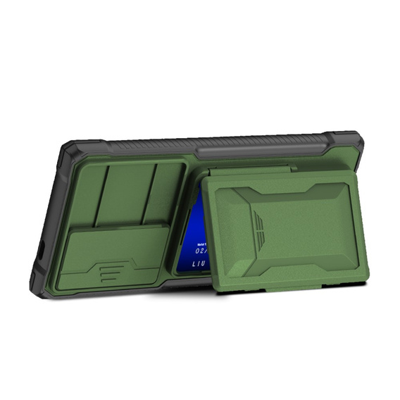Чохол для Samsung Galaxy S24 Ultra, ERBORD SlideGuard with Card Holder, зелений