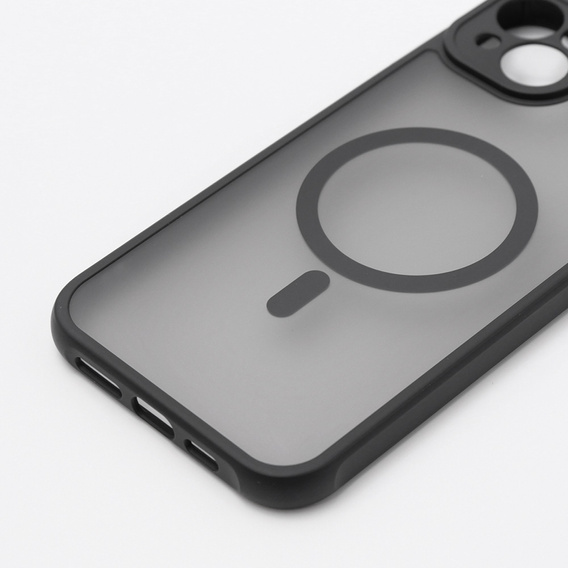 Чехол MagSafe для iPhone 15 Plus, Hybrid Matte Lens Pro, черный