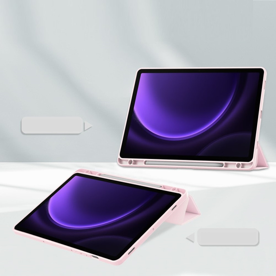 Чехол для Samsung Galaxy Tab S10 Lite / S10 FE / S9 FE, Smartcase Hybrid, с местом для стилуса, розовый