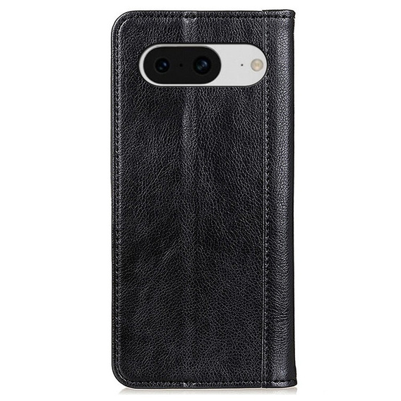 Чехол до Google Pixel 8, Wallet Litchi Leather, чёрный
