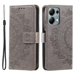Откидной чехол для Xiaomi Redmi Note 13 Pro 4G / Xiaomi Redmi Note 14S / Xiaomi Poco M6 Pro 4G, Mandala, серый