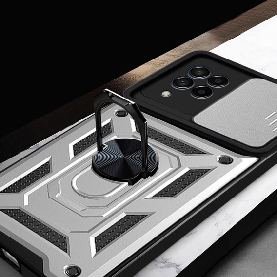Чохол NOX Camera Slide Samsung Galaxy M53 5G, CamShield Slide, срібло